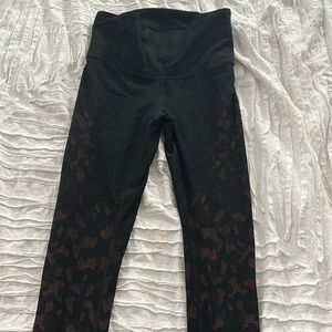 Black and Orange Lululemon Leggings